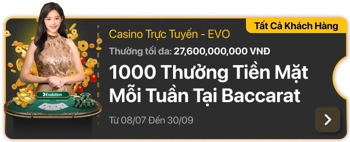 1000 Thưởng Tiền Mặt Mỗi Tuần